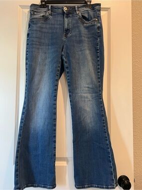 J. Jill Medium Wash High Rise Flare Jeans